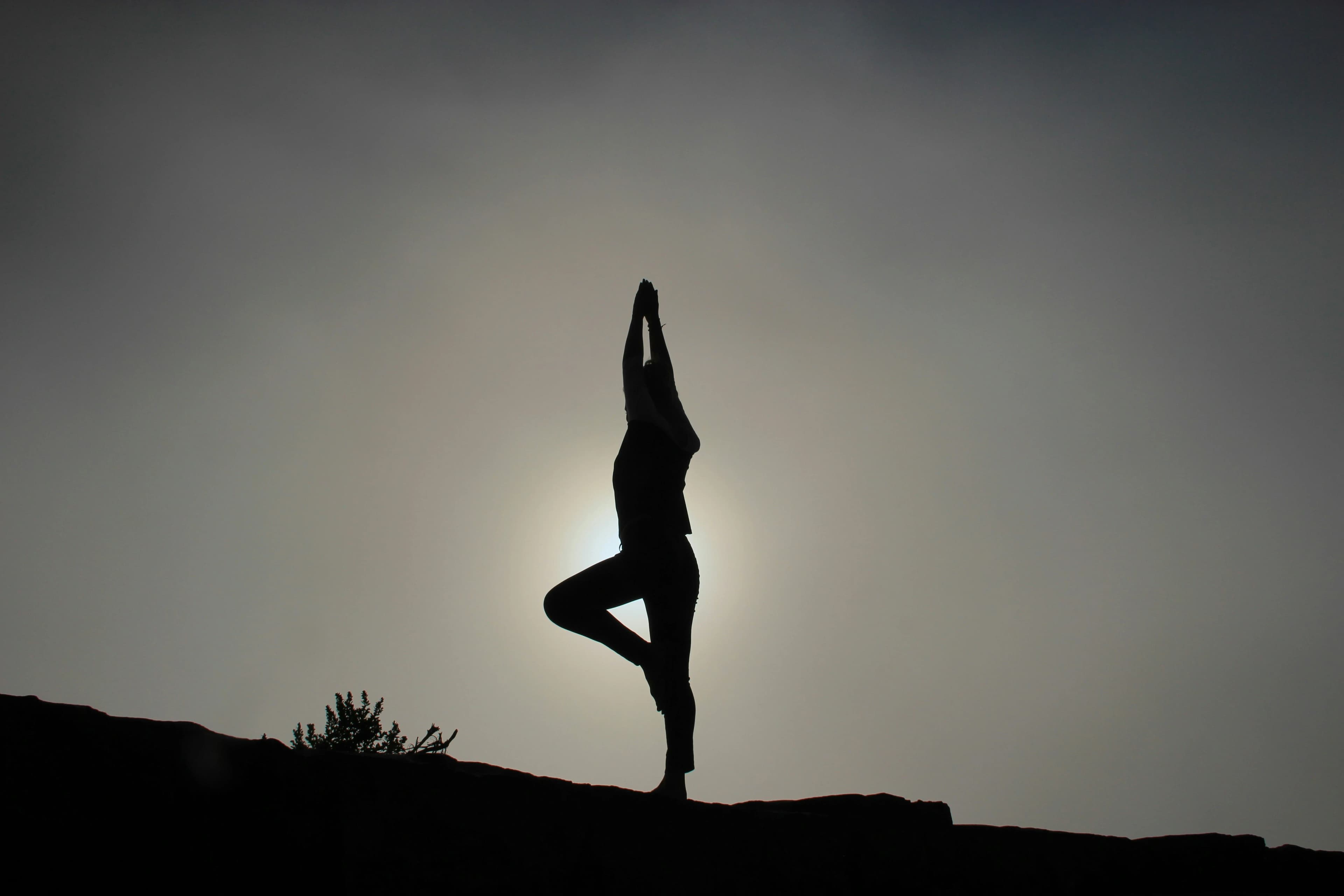 Morning yoga on the deck at TISS Valley, Sebatu